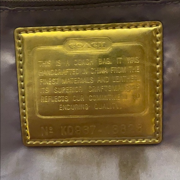 Coach poppy gold tote bag - Coach purse - Picture 14 of 16